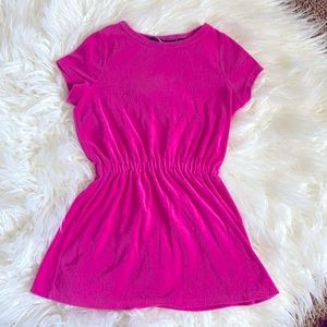 Lands end terry swim cover up dress